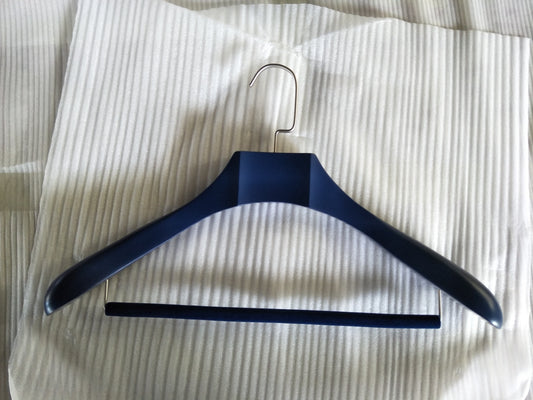 Bestntc  shop Luxury Extra Wide Blue plastic Hanger with Pants Bar